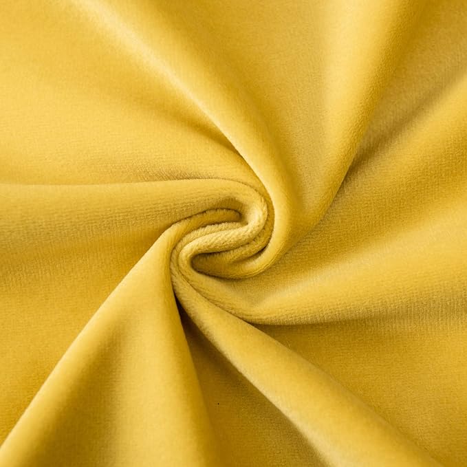 JUSPURBET 16x16 Decorative Velvet Throw Pillow Covers Cases Set of 2,Yellow | Modern Soft Cushion Covers with Hidden Zipper for Couch Sofa Bed Living Room Bedroom Home Decor