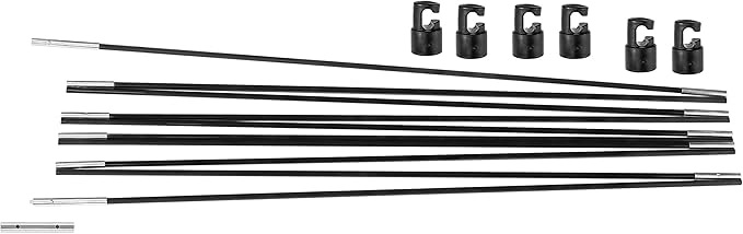 Upper Bounce Trampoline Poles Replacement, Fiberglass Rods, Top Ring Net Enclosure Support, Durable Accessories and Parts