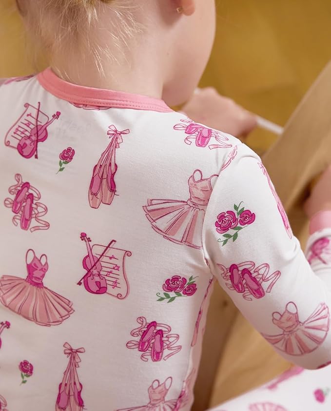 Bamboo Viscose Toddler Girls Kids Pajamas Unicorn Mermaid Pjs Long Sleeve Snug fit 12M-8Y 2pcs Soft Jammies