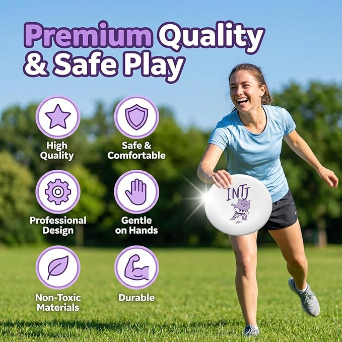 Social Gift & Team Activity Flying Disc, 10.63 Inch MBTI Flyer Disc Lightweight Durable for Outdoor Beach Park Backyard Game - 170g