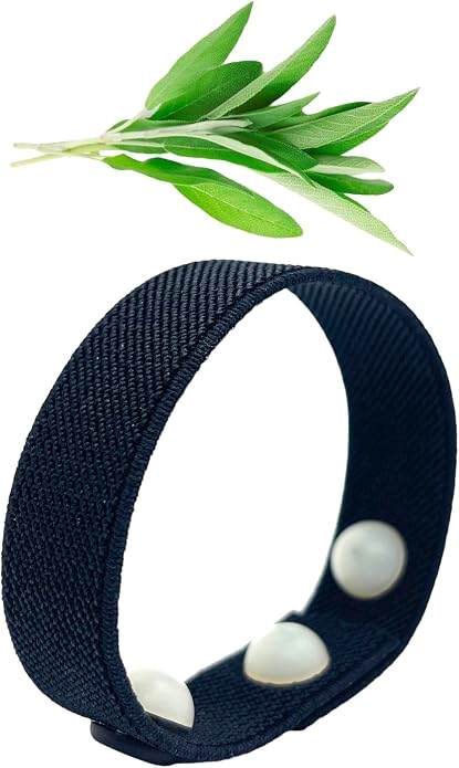 AcuBalance Cooling Hot Flash Bracelet for Menopause | Night Sweats & Sleep Aid, Emotional Support, Acupressure Wristband, Knit Elastic Slip-On Band, Clary Sage Aromatherapy