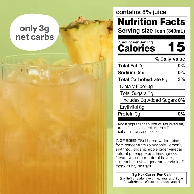 Moment Adaptogen Drink (Shark Tank) - Non Carbonated Botanical Tea - Calm, Clarity & Relaxation with L-Theanine & Ashwagandha - Non Alcoholic Drinks - 0 Sugar 0 Caffeine - 12 Pack 11.5 fl oz