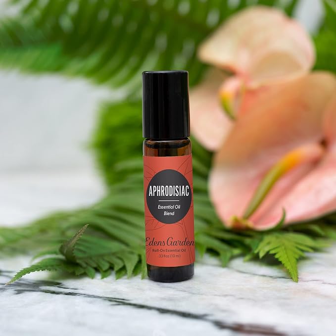 Edens Garden Aphrodisiac Essential Oil Roll-On Blend- 100% Pure Premium Grade, Natural, Therapeutic, Aromatherapy, Kid & Skin Safe, The Best for Body, Gifts, Relaxation Pre-Diluted 10 ml (.33 fl oz)