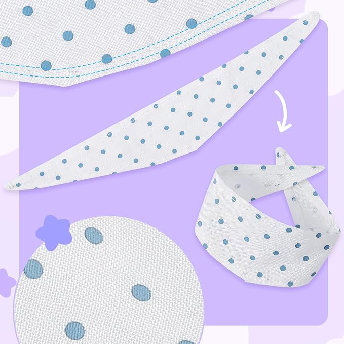 17cm Doll Clothing Set 3Pcs - Denim Overalls + Drool Bib, Blue Casual Outfit for 6-7inch Dolls (NO Doll Included) Sweet Style Dress Accessories