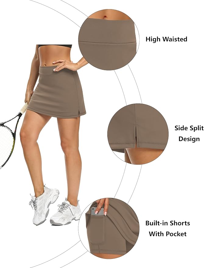 LouKeith Tennis Skirts for Women Golf Athletic Activewear Skorts Mini Summer Workout Running Shorts with Pockets