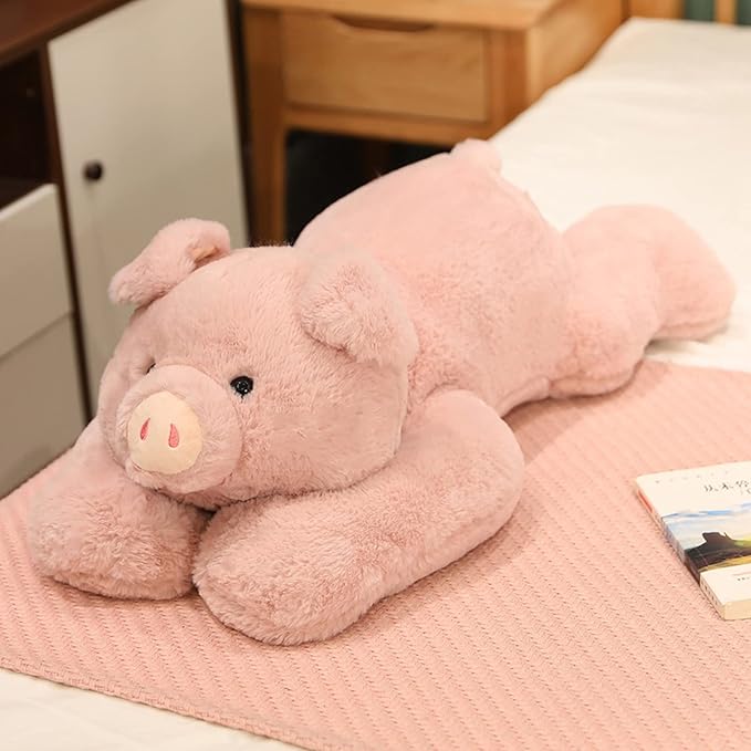 Weighted Stuffed Animals, Weighted Pig Stuffed Animal Toy Cute Pink Pig Plush Pillow for Adults Boys Girls, 11.8in