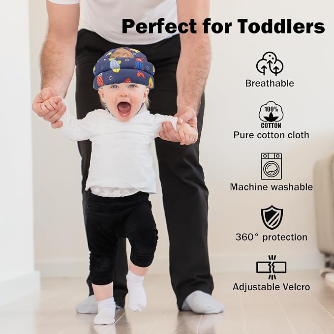 Baby Head Protector Baby Helmet for Crawling Walking, No Bumps Safety Head Adjustable Protective Cap for Walking, Playing (Style 4)