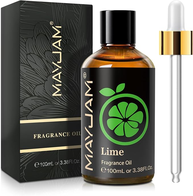 MAYJAM Lime Fragrance Oil Essential Oils for Diffusers for Home, 3.38FL.OZ | Long Lasting Scented Oils for Soap Making, Lime Essential Oil for Candle Making
