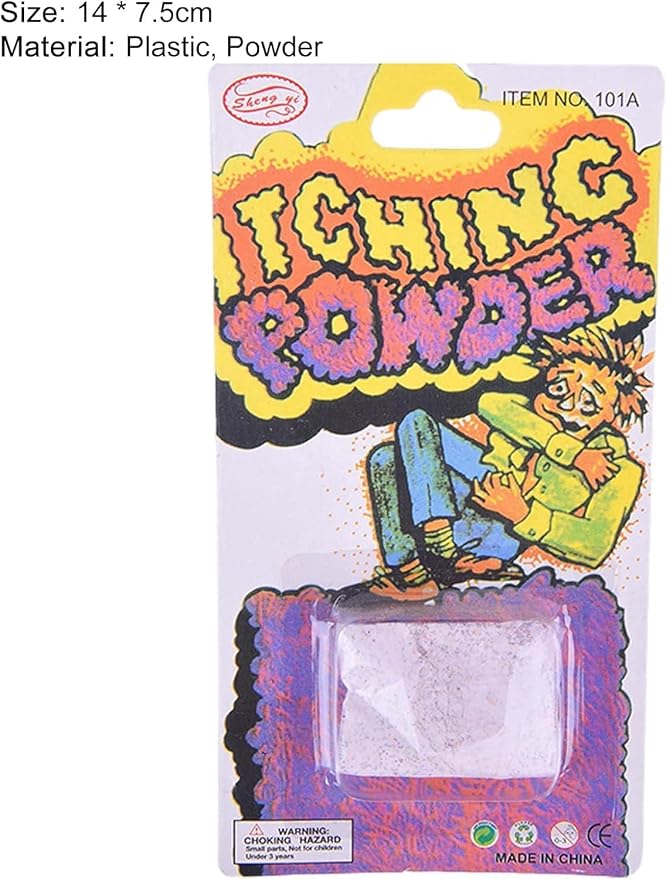 4Pcs Helpful Funny Itching Powder Safe Broken Glass Itching Powder Feminine Powders Ength of Product is 14cm and the Width is 7.5cm Easy to Carry, Feminine Care
