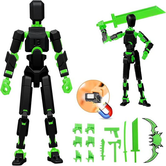 Assembly Completed Action Figure, Model 13 Multi-Jointed Movable, 3D Printed Toys, Robo 13 Figure for Collector Desktop Decorations, Christmas Stocking Stuffers Birthday Gift for Teens Boys Girls