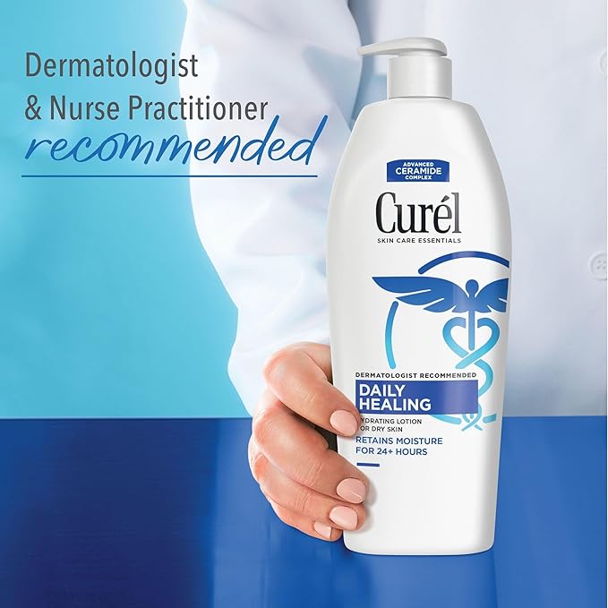 Curel Daily Healing Body Lotion for Dry Skin, Dermatologist Recommended Hydrating Body Lotion with Advanced Ceramides Complex 1 Oz, (Pack of 60)