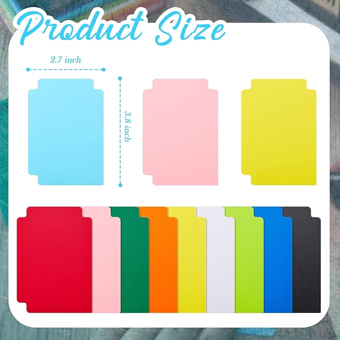 50 Pcs Trading Card Dividers Plastic Card Dividers, Frosted Separator with Tabs Standard Vertical Compatible with Games Sports TCG, 2.7 x 3.8 Inches (Multicolor)