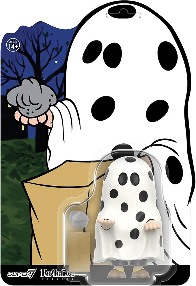 Super7 Peanuts Reaction Figures - Charlie Brown (Ghost Sheet) Action Figure