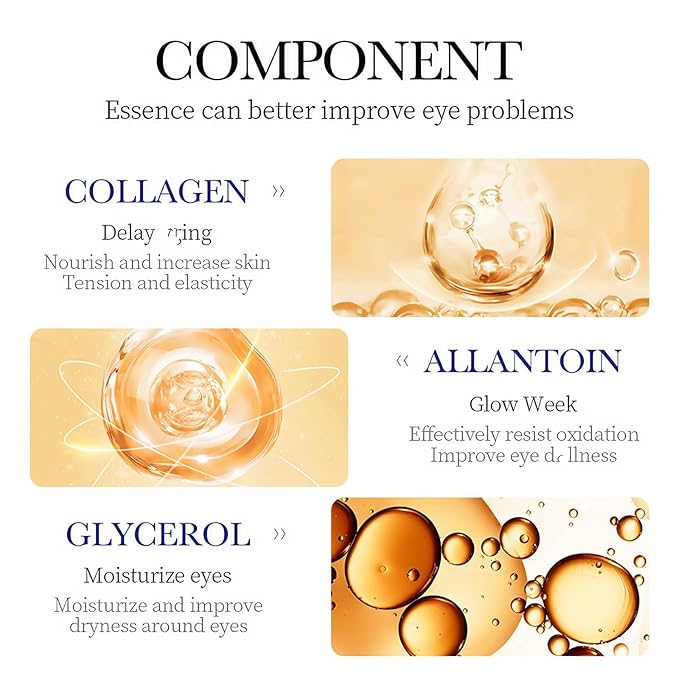 Q.Z.Art Revitalizing Eye Cream Anti Aging with Hyaluronic Acid & Collagen Hydrates Caffeine Reduce Wrinkles, Dark Circles & Under Eye Puffiness, Lift, Firm