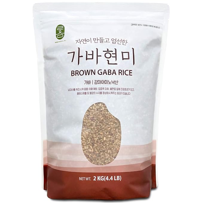 ROM AMERICA (4.4LB) Premium Korean GABA Rice Sprouted Germinated Brown Rice for Meal Prep and Bulk Cooking - Gluten-Free, Vegan, Vegetarian, Extra Healthy Super Food