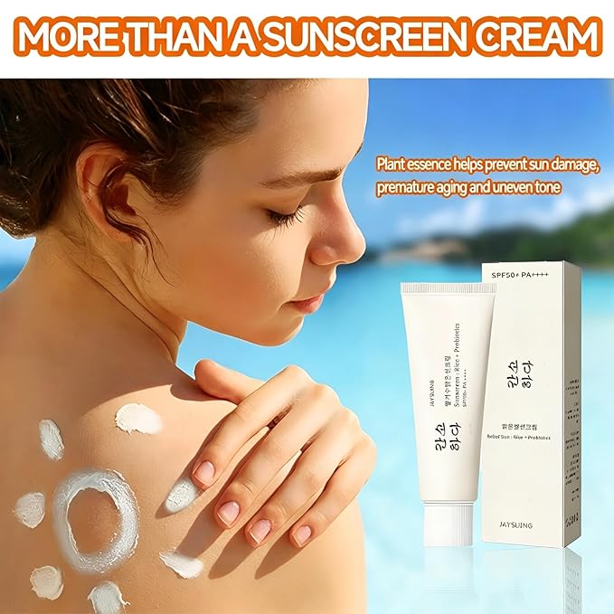 Relief Sun Organic Sunscreen SPF50 Rice Probiotics PA++++ Korean Sunscreen | Relief Sun Sunscreen SPF50+ for All Skin Types&UV Defense, Nourishing Skin Protection, Moisturizing Skin Care 1.7 fl oz/50 ml
