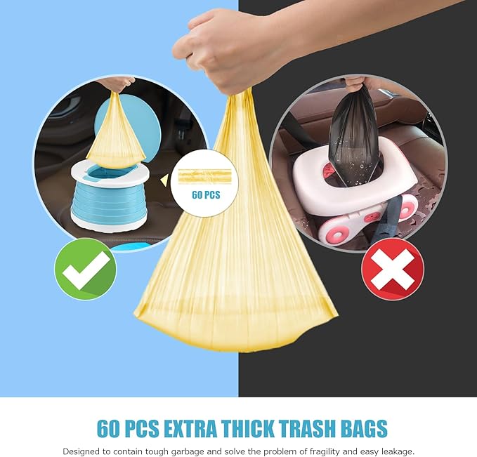 Portable Potty for Toddler Travel Foldable Potty Seat for Toddler Training Toilet for Kids Boys Girls Car On The Go Potty Travel Toilet Chair for Camping Park Indoor/Outdoor