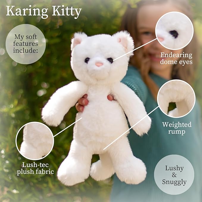 World's Softest Plush Karing Kitten, Lushee, Medium, 10" Stuffed Animal for Baby, Toddler, Kids, Adults - Soft, Huggable Stuffed Kitten- Adorable Toy Made from Kid-Friendly, Quality Materials