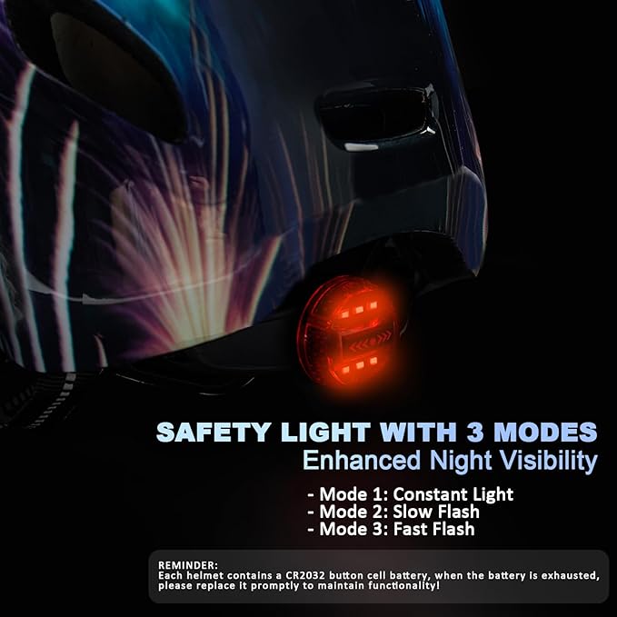 Kids Bike Helmet with LED Light, SIFVO Youth Toddler Boys Girls Helmets,2 Size Adjustable for Ages 3-5-10,Multi-Sport for Bicycle, Scooter, Skateboard,46-55cm