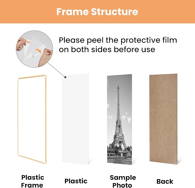 upsimples 12x16 Poster Frame, Easy Slide-In Assembly, Natural, 3 Pack | Gallery Wall 12 x 16 Picture Frames Set for Family, Wedding, Christmas, Easy to Change Photos