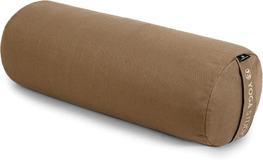 Yoga Studio Yoga Bolster | European Organic Buckwheat | (GOTS Certified) | with Removable Washable Cover