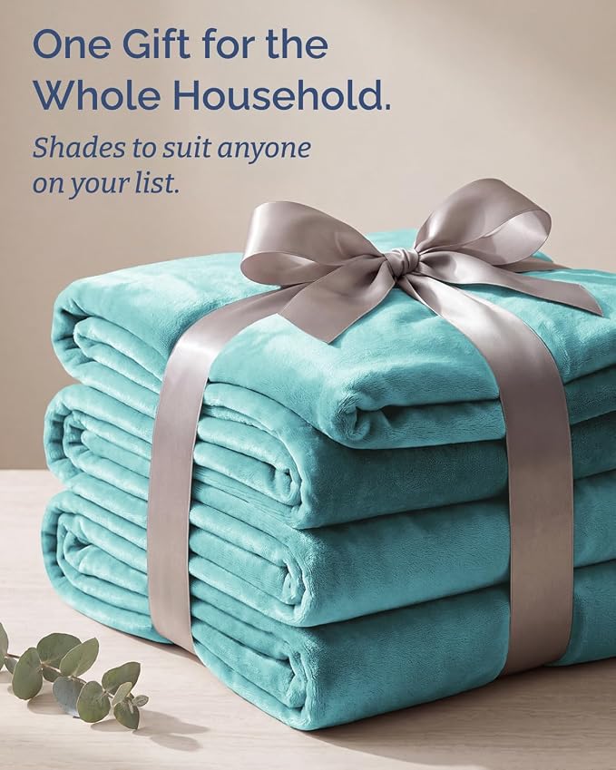 Ultra Soft Fleece Blanket Giant Blanket Size - Flannel Fleece Luxury Blanket - Lightweight for Couch Bed Chair - Thick, Warm and Breathable - All Season Cozy, Turqoise