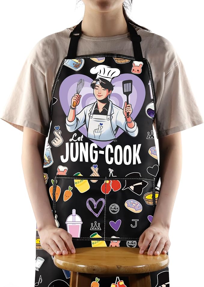 JNIAP Korean Group Kitchen Apron Korean Group Fans Gifts Korean Group Kitchen Gifts Korean Music Lover Gift