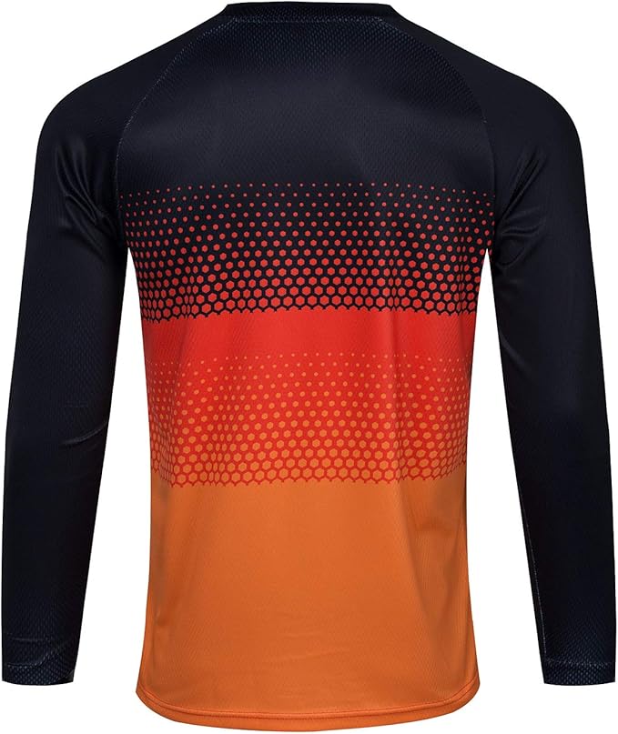 Boy Girl Cycling Jersey Kids Mountain Bike Motocross Long Sleeve Shirt Biking Tops 4-14 Years