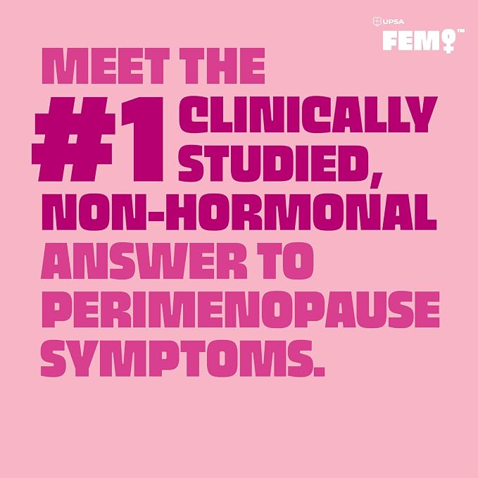 FEM Meno Menopause Supplements for Women - Non-Hormonal Menopause Relief for Hot Flashes & Night Sweats - Hormone Balance Support for Sleep, Mood & Energy - 30 Capsules