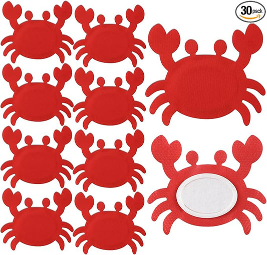 30Pcs Castor Oil Patch for Belly Button with 4oz Organic Castor Oil in Glass Bottle, Castor Oil Pack Belly Button Patches for Stomach Hand Self Adhesive (30pcs Crab Pack)
