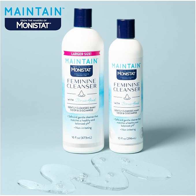 Monistat Boric Acid Feminine Wash,Fragrance-Free Intimate Wash for Women with Gentle pH-Balanced Formula,10 Fl Oz,(Pack of 6)