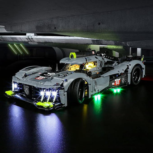 Vaodest LED Light for Lego Technic 42156 Peugeot 9X8 24H Le Mans Hybrid Hypercar Set,Design and Configuration Compatible with Model 42156 (LED Light Only, Not Building Block Kit)