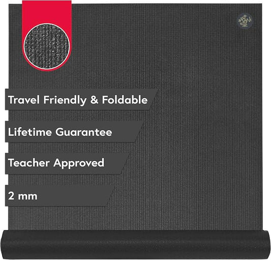 Manduka PRO Travel Yoga Mat - 2mm | Foldable & Travel Friendly | Lifetime Durability | Teacher Approved | Hygienic Construction