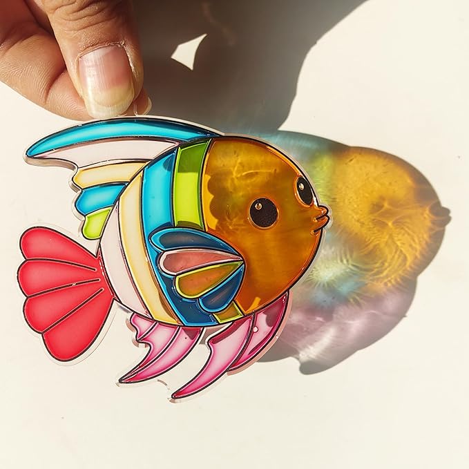Ayhuhra 30 Sets Ocean Animals Suncatcher Crafts Under The Sea Sun Catchers Kits DIY Summer Window Paint Art for Sea Theme Party Home Decor