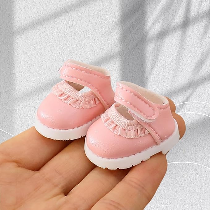 Clothes for Dolls Accessories, Stylish Kawaii Pink Outfit Set 5 Pieces Suitable for 15cm 17cm Doll , Doll Hat Clothing Set Replacement