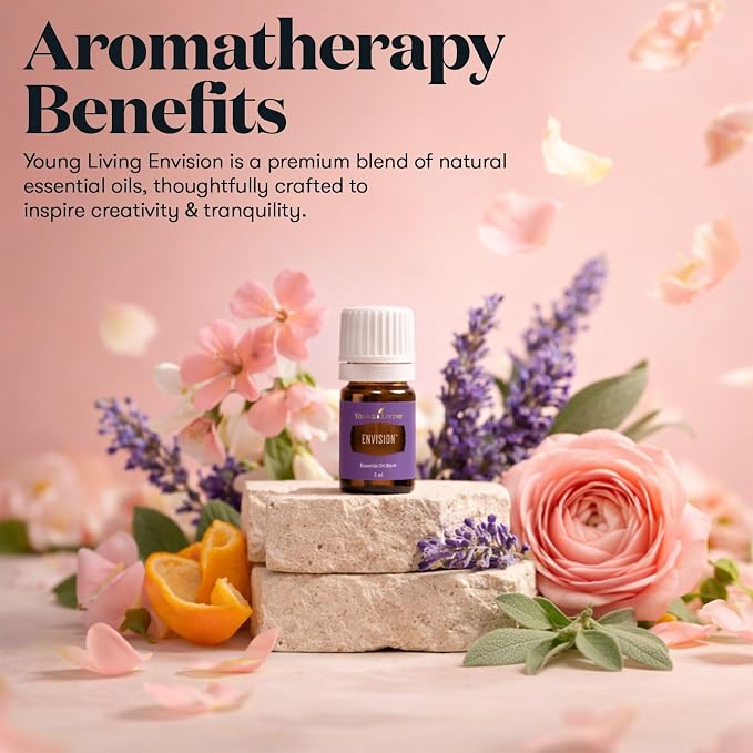 Young Living Envision Essential Oil Blend | 5ml | Aromatherapy Diffuser | Ideal for Massage & Meditation | Combines Black Spruce & Lavender | Vegan & Gluten-Free