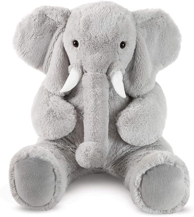 Vermont Teddy Bear Giant Elephant Stuffed Animal – 4 Foot Big Stuffed Elephant Plush from Giant Cuddle Collection Collectible Plushie for All Ages – Finished in The USA