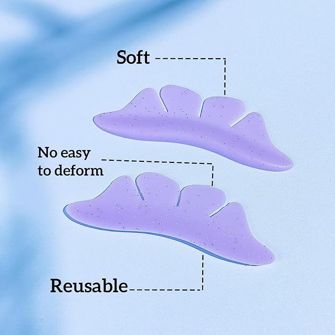 Lower Korean Lash Lift Pads Eyelash Perm Rods Lash Lift Shields for Perming Lower Lashes Reusable for Salon (Purple)