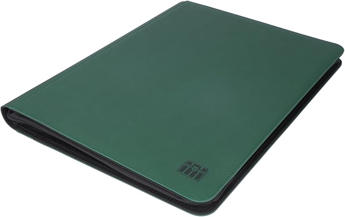 16 Pocket Top loader Binder, Holds 640 Top Loaders, Top loader Binder with Sleeves for 3'' x 4'' Top loaders - Green
