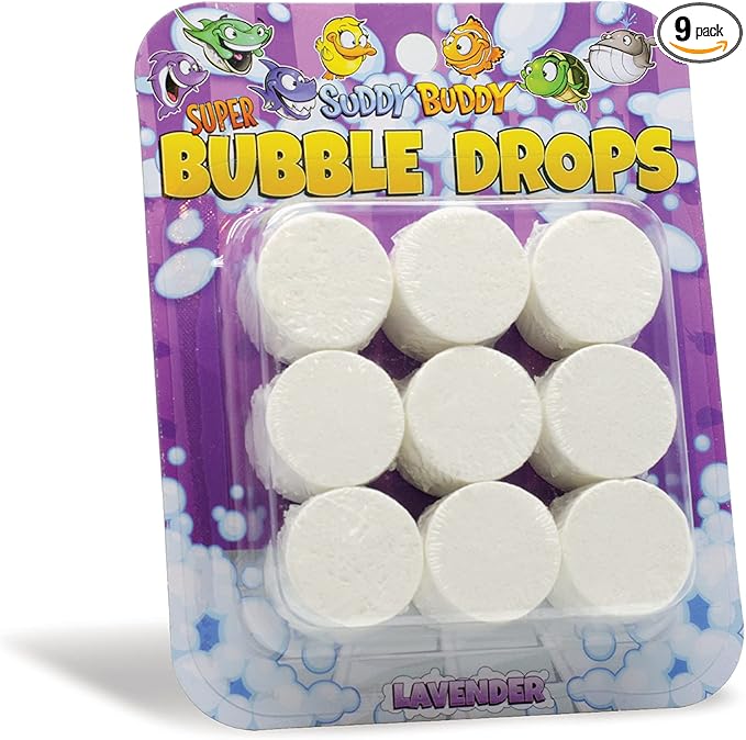 Suddy Buddy® Super Bubble Drop Refills by Zompers, Bubble Bath Toy, Fun & Bubbly Bath That Kids Enjoy, for Kid 3+, 9 Count