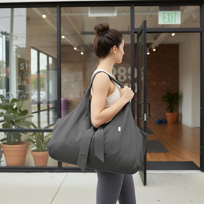 Yogiii Yoga Mat Bag | The ORIGINAL YogiiiTotePRO | Large Yoga Mat Bag or Yoga Mat Carrier with Side Pocket | Yoga Bag Fits Most Size Mats