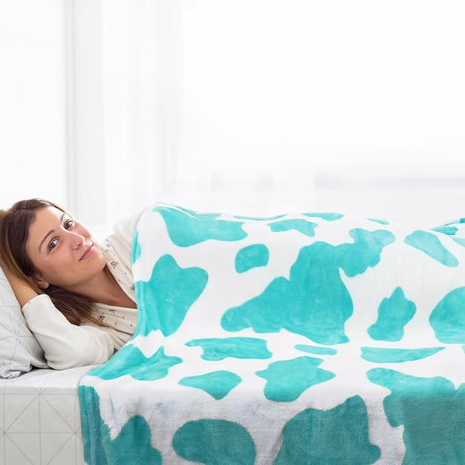 HSEEC Blue Blankets & Throws King Size Soft Fleece Blanket Throw Cozy Blanket for Bed Throw 108x90 Inches