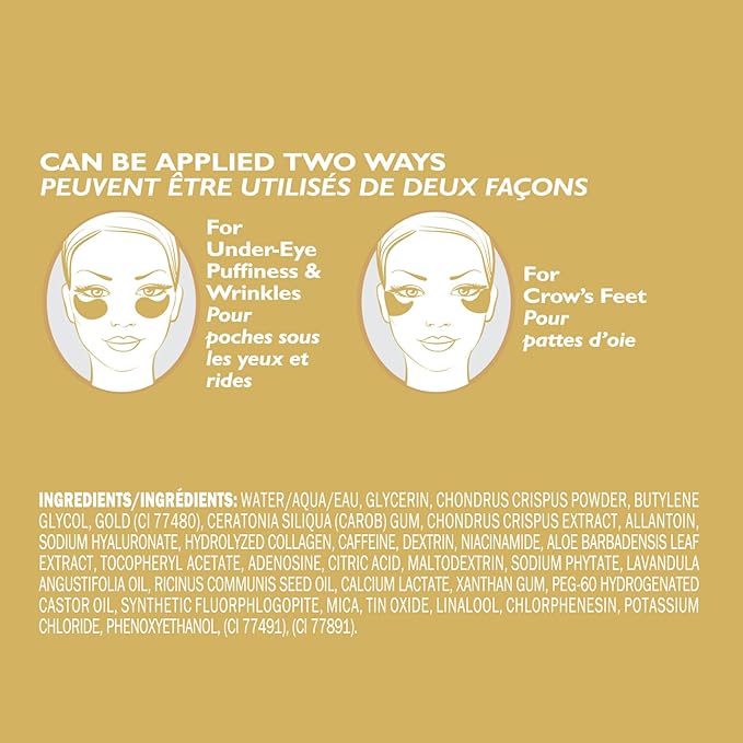 Peter Thomas Roth | 24K Gold Pure Luxury Lift & Firm Hydra-Gel Eye Patches | Anti-Aging Under-Eye Patches, Help Lift and Firm the Look of the Eye Area (Pack of 2)