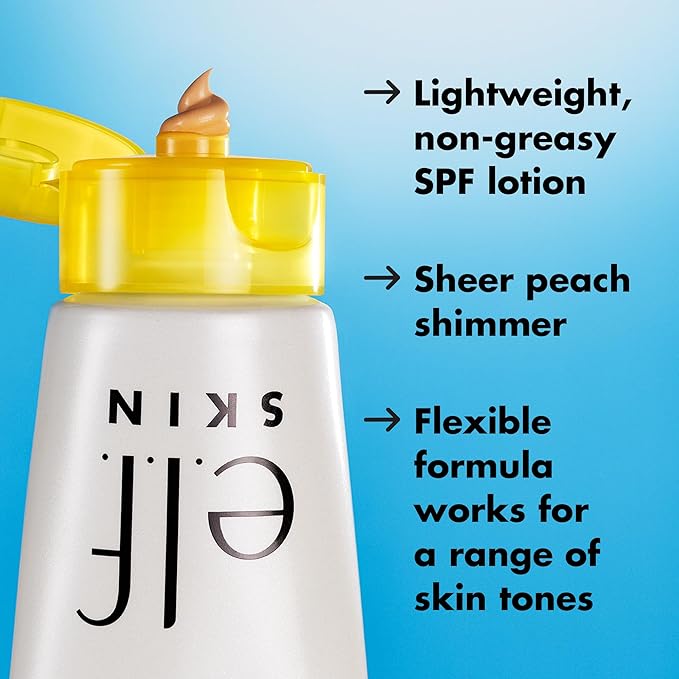 e.l.f. SKIN Suntouchable Whoa Glow SPF 30, Sunscreen & Makeup Primer For A Glowy Finish, Made With Hyaluronic Acid, Vegan & Cruelty-Free, Packaging May Vary, Sunlight