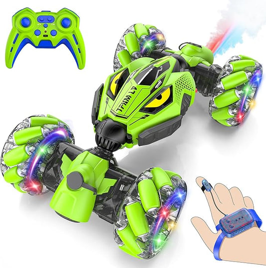Unique 4WD High Speed RC Cars, Gesture Sensing Remote Control Cars for Boys 8-12, Double‑Sided Driving RC Drift Car, 360° Rotating Stunt Car Toys, Outdoor Toys for Kids Ages 6 7 8 9 10 11 12 Year Old