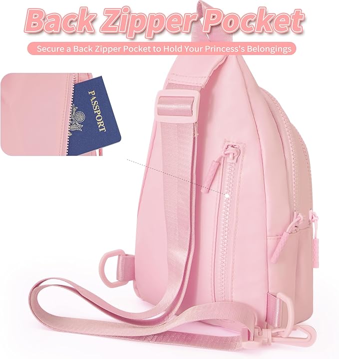 Birthday Gift for 5 6 7 8 9 10 11 12 13 14 15 16 Year Old Girls Fanny Pack Crossbody Bags for Women,Cute Trendy Stuff - Peach,S