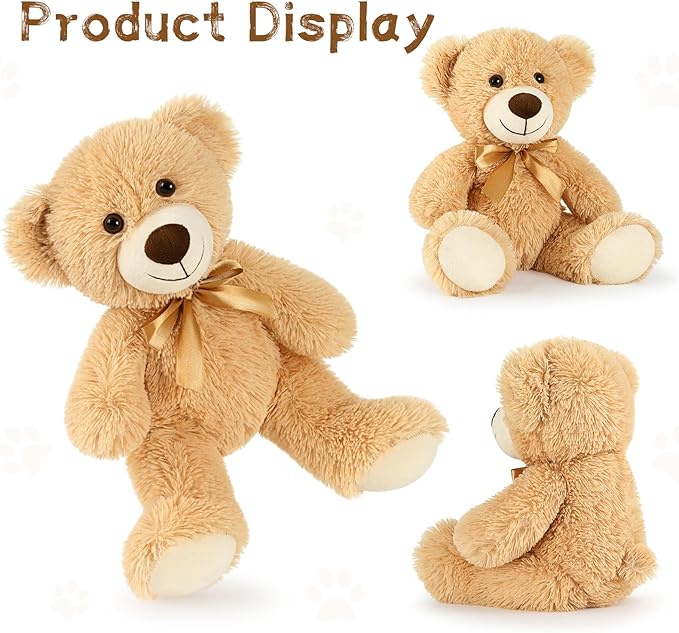 MaoGoLan Bulk Teddy Bear Baby Shower, 48 Packs Small Teddy Bear Stuffed Animals in Bulk,13.5" Small Stuffed Bears Plush for Wedding,Birthday,Christmas, Party Decorations