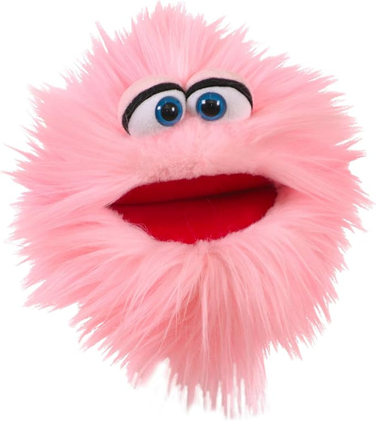 Living Puppets - Pinky The 9-Inch Pink Friendly Monster, Plush Hand Puppet for Boys and Girls