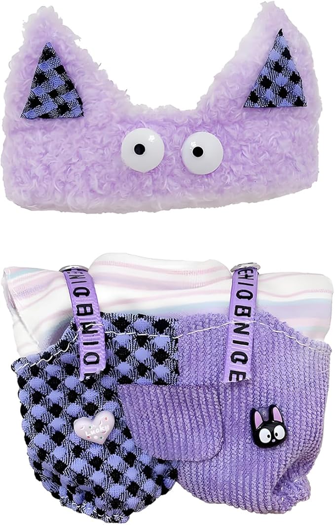 for 17cm Doll Clothes Outfits, Boys and Girls Stylish Adorable Dolls Clothing Accessories (NO Doll), Purple