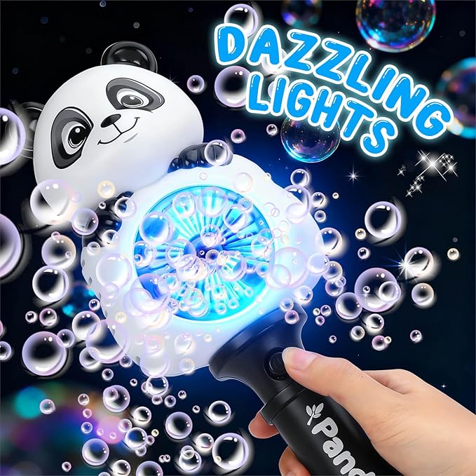 Bubble Wands for Kids Ages 4-8 Years Old: Light Up Bubble Machine Bubble Wand for Parties Outside Toys for Toddlers 3-5 Automatic Bubble Machine Rechargeable Gifts for 3 + Year Old Girl Boy